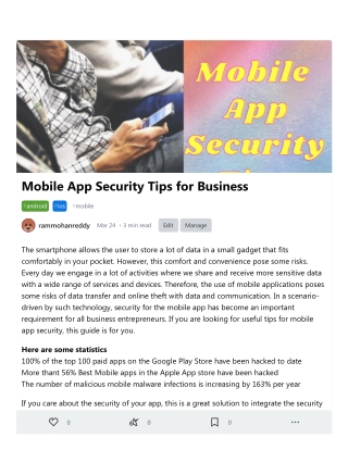 Mobile App Security Tips for Business