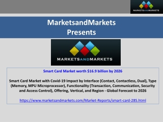 Smart Card Market worth $16.9 billion by 2026