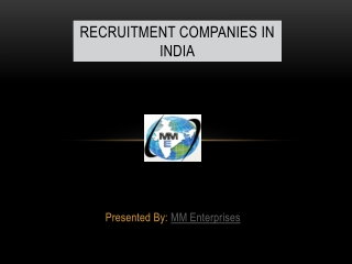 Recruitment  Companies in India - MM Enterprises