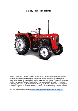 Massey Ferguson tractor