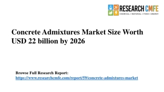 Concrete Admixtures Market Size USD 22 billion by 2026