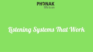 Listening Systems That Work