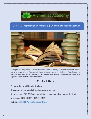 Best PTE Preparation in Australia |  Alchemistacademy.com.au