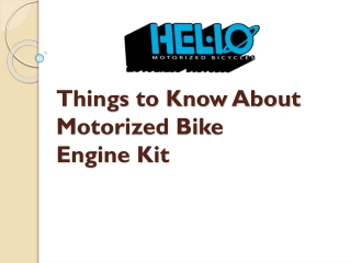 Top Quality Motorized Bike Engine Kit at HelioBike