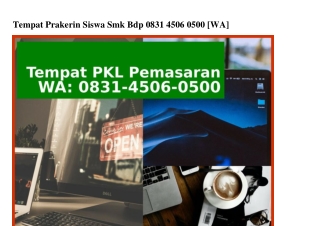 Tempat Prakerin Siswa Smk Bdp Ö83145Ö6Ö5ÖÖ(WA)