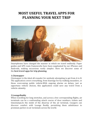 MOST USEFUL TRAVEL APPS FOR PLANNING YOUR NEXT TRIP