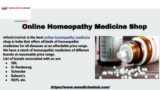 Online Homeopathy Medicine Shop