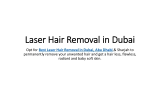 Laser Hair removal in Dubai
