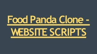 Food Panda Clone - WEBSITE SCRIPTS
