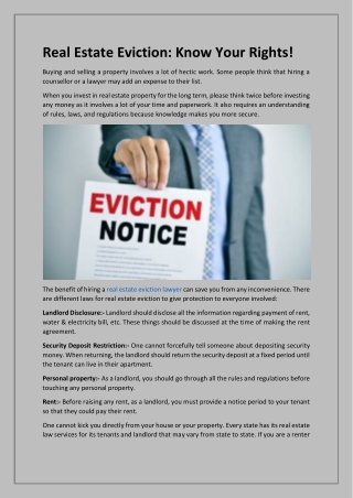 Search For The Best Real Estate Eviction Lawyer in Homewood?