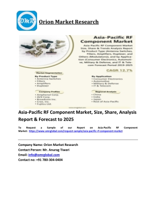 Asia-Pacific RF Component Market Trends, Size, Competitive Analysis and Forecast 2019-2025