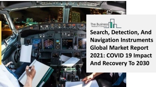 Search, Detection, And Navigation Instruments Market Analysis and Forecast Report 2030