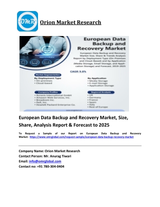 European Data Backup and Recovery Market Trends, Size, Competitive Analysis and Forecast 2019-2025