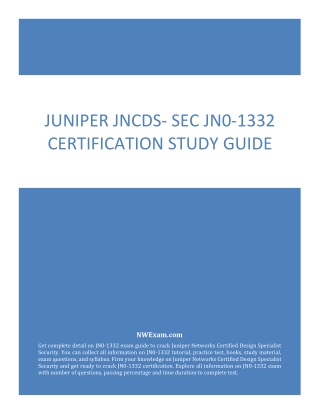 Latest Juniper JNCDS- SEC JN0-1332 Certification Study Guide