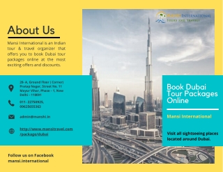 Book Dubai Tour Packages Online