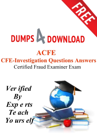 Download ACFE CFE-Investigation Question Answer