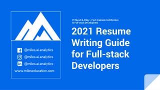 2021 Resume Writing Guide for Full-stack Developers