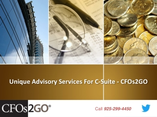 Unique Advisory Services For C-Suite - CFOs2GO