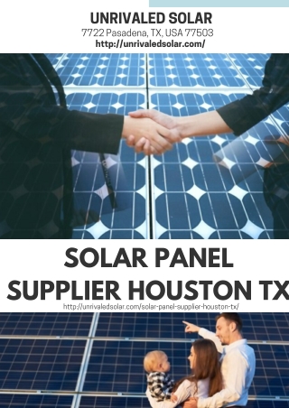 Residential Solar Supplier Pasadena TX | Best Solar Panel Supplier In Pasenda