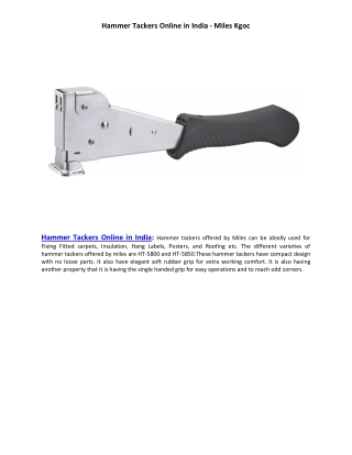 Hammer Tackers Online in India - Miles Kgoc