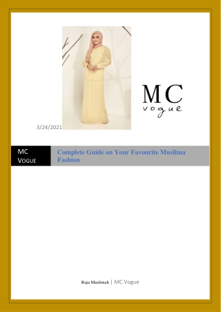 Baju Muslimah - MC Vogue