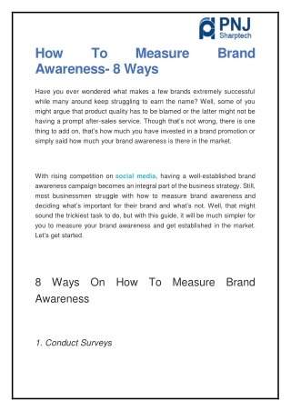 How To Measure Brand Awareness – 8 Ways