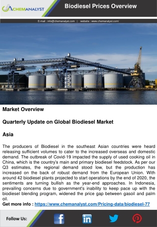 Biodiesel Prices, News, Database, Chart, Trend | ChemAnalyst
