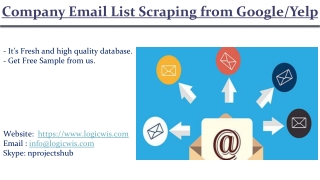 Company Email List Scraping from GoogleYelp