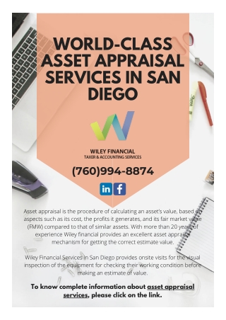 World Class Asset Appraisal Services in San Diego