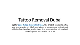 Tattoo Removal Dubai
