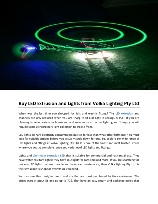 Buy LED Extrusion and Lights from Volka Lighting Pty Ltd.