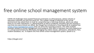 free online school management system