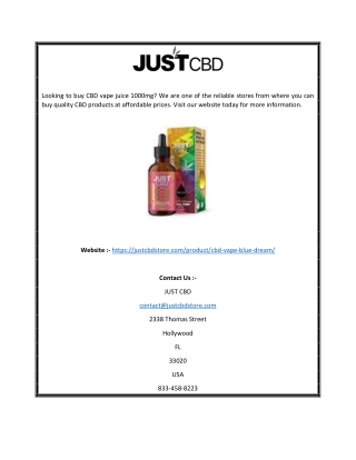 Blue Dream CBD | Justcbdstore.com