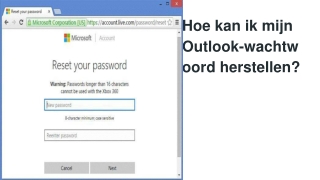 Hoe kan ik mijn Outlook-wachtwoord herstellen?