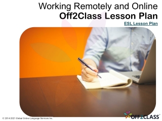 Speaking  - Working Remotely and Online Free ESL Lesson Download