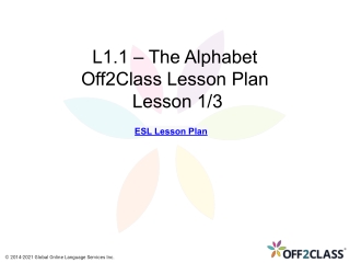 Alphabet Part 1/3 Free ESL Off2Class Lesson Download