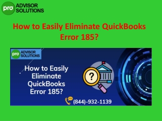 Effective guide to settle QuickBooks error 185 in no-time