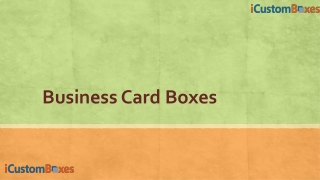 Attractive And Beautiful Business Card Boxes