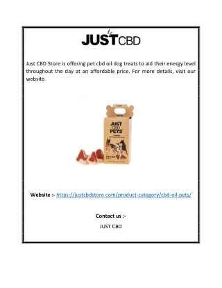 CBD Oil Dog Treats | Justcbdstore.com