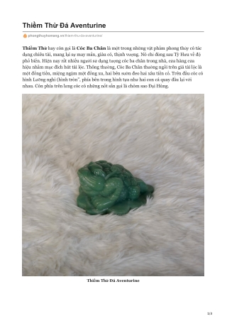 Thiềm Thừ Đá Aventurine