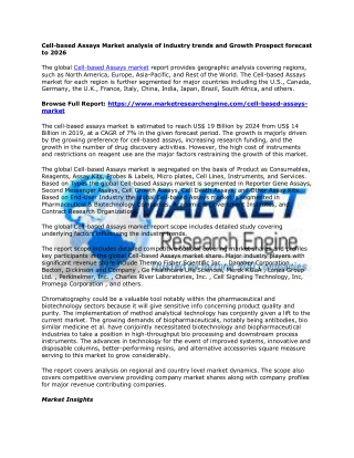 Cell-based Assays Market