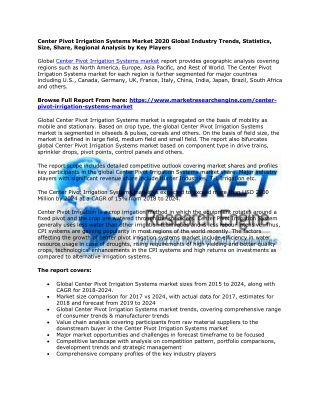 Center Pivot Irrigation Systems Market