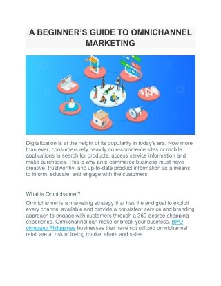 A BEGINNER’S GUIDE TO OMNICHANNEL MARKETING