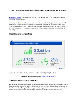 The Truth About Membrane Market In The Next 60 Seconds