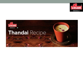Thandai Recipe: How to Make Thandai for Holi?