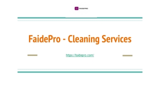 FaidePro - Cleaning Services