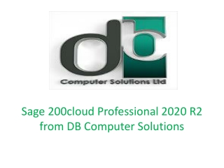 Sage 200cloud Professional 2020 R2 from DB Computer Solutions