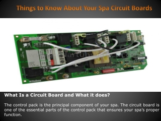 Things to Know About Your Spa Circuit Boards