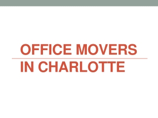 Office Movers in Charlotte