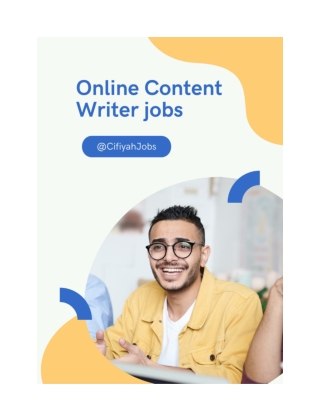 Online content writer jobs for graduates